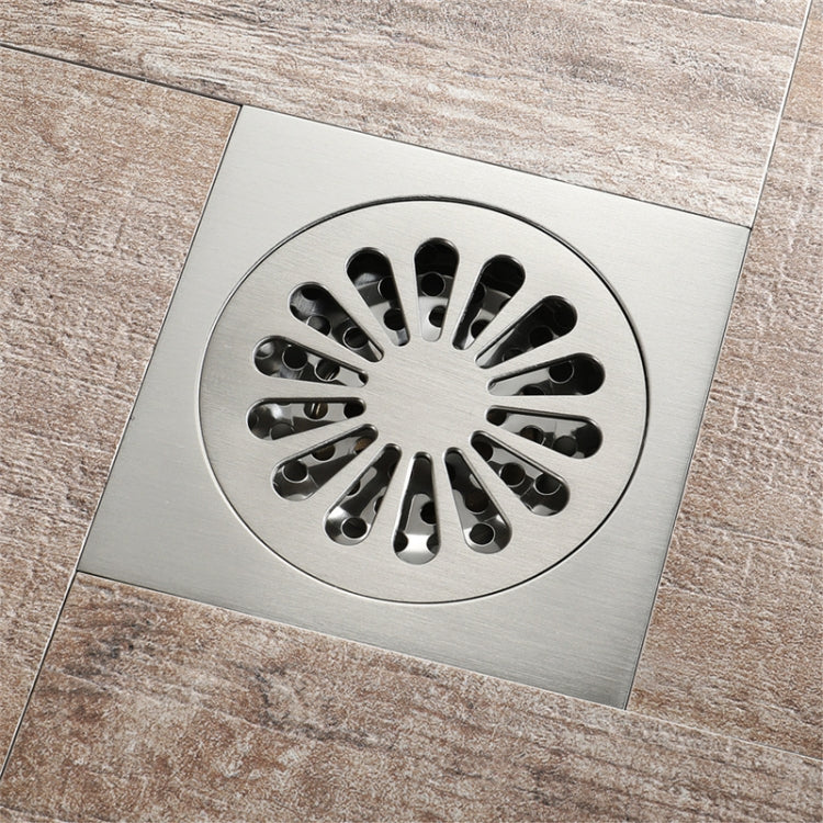 Bathroom Brushed Anti-Return Water, Insect and Odor Resistant Floor Drain(Copper)