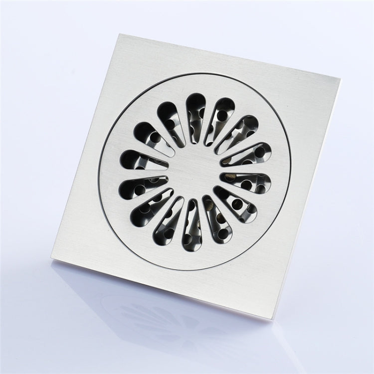 Bathroom Brushed Anti-Return Water, Insect and Odor Resistant Floor Drain(Copper)