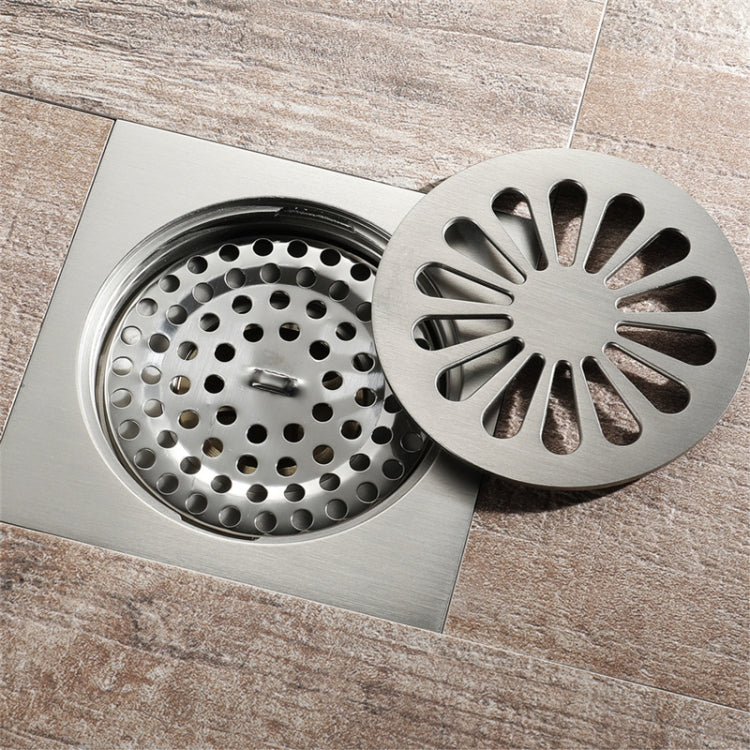Bathroom Brushed Anti-Return Water, Insect and Odor Resistant Floor Drain(Copper)