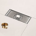 All Copper Brushed Anti-Odor Floor Drain Gravity Copper Core Bathroom Floor Drain, Specification: 8x20cm Long Medium Drain