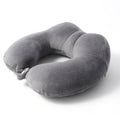 Portable Nap Neck Care Pillow Multifunctional Airplane Travel U-Shaped Pillow, Style: Dark Gray PP Cotton