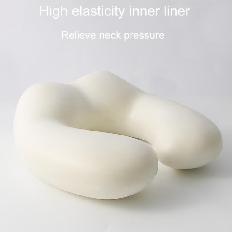 Portable Nap Neck Care Pillow Multifunctional Airplane Travel U-Shaped Pillow, Style: Navy Blue PP Cotton
