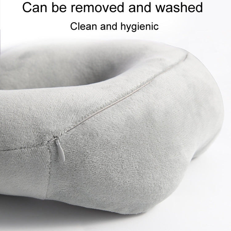 Portable Nap Neck Care Pillow Multifunctional Airplane Travel U-Shaped Pillow, Style: Dark Gray Memory Cotton