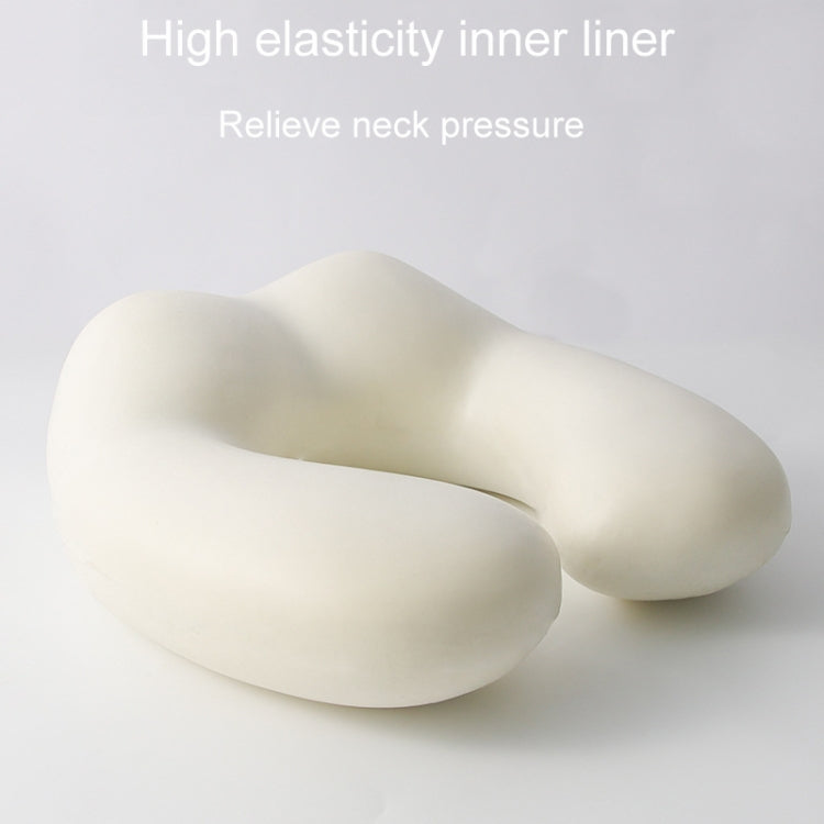 Portable Nap Neck Care Pillow Multifunctional Airplane Travel U-Shaped Pillow, Style: Dark Gray Memory Cotton