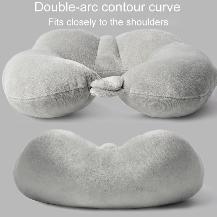 Portable Nap Neck Care Pillow Multifunctional Airplane Travel U-Shaped Pillow, Style: Navy Blue PP Cotton