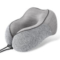 Colorblocking Ice Silk Memory Foam U-Shaped Pillow Portable Napping Neck Care Pillow(Gray)