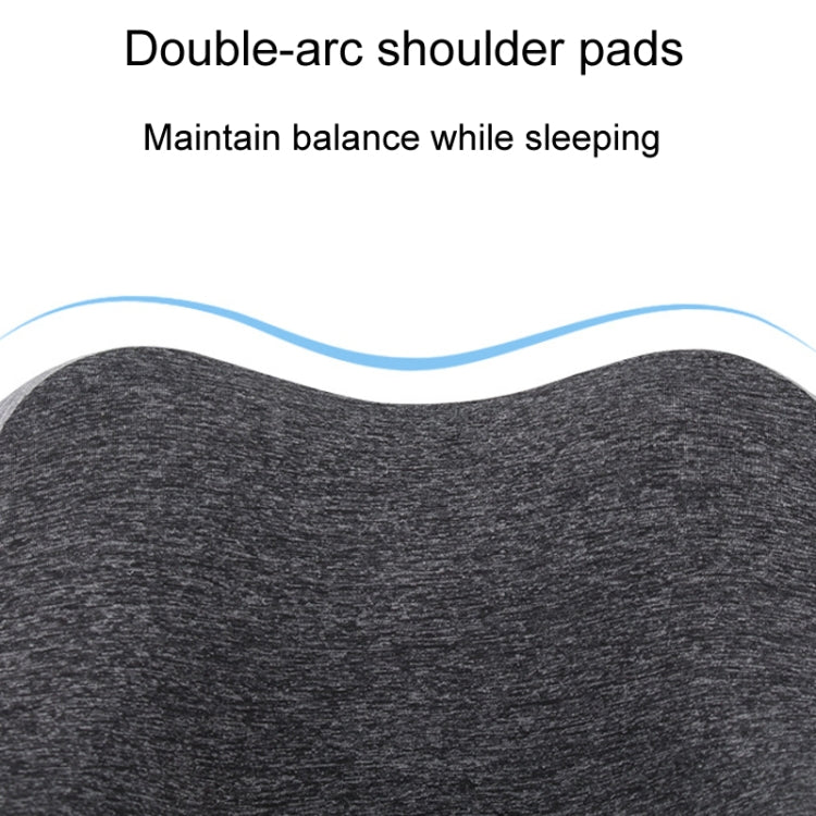 Colorblocking Ice Silk Memory Foam U-Shaped Pillow Portable Napping Neck Care Pillow(Red Gray)