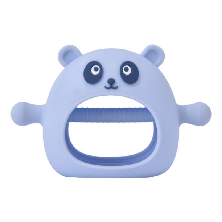 Baby Hand Protector Silicone Gloves Teether Anti Hand Eating Teething Toys(Blue)