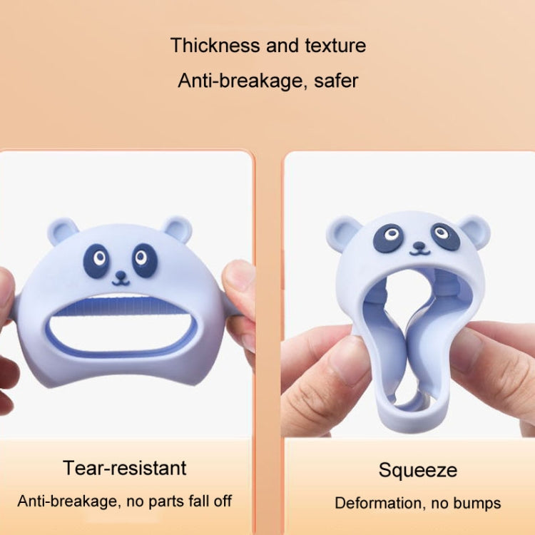 Baby Hand Protector Silicone Gloves Teether Anti Hand Eating Teething Toys(Khaki)