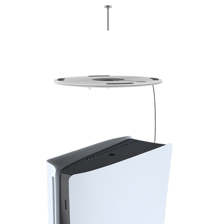 For PS5 Slim iplay HBP-575 Simple Storage Base Light Version RGB Colorful Vertical Storage Bracket(Transparent)