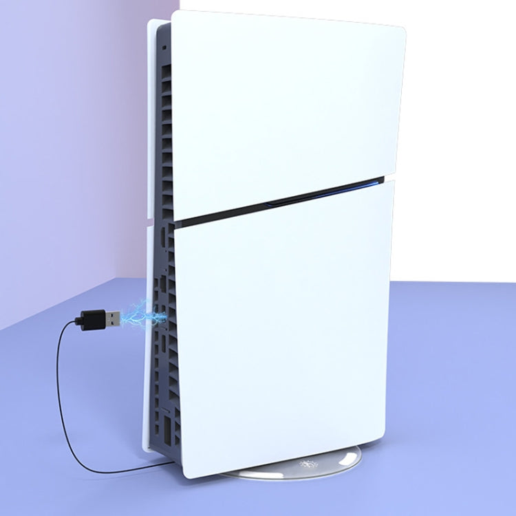 For PS5 Slim iplay HBP-575 Simple Storage Base Light Version RGB Colorful Vertical Storage Bracket(Transparent)