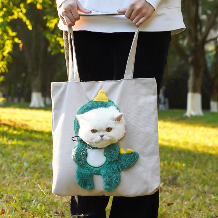 Pet Out Bag Crossbody Tote Cat Bag Small Dog Expandable Shoulder Bag, Size: M(Blue Background White Rabbit)