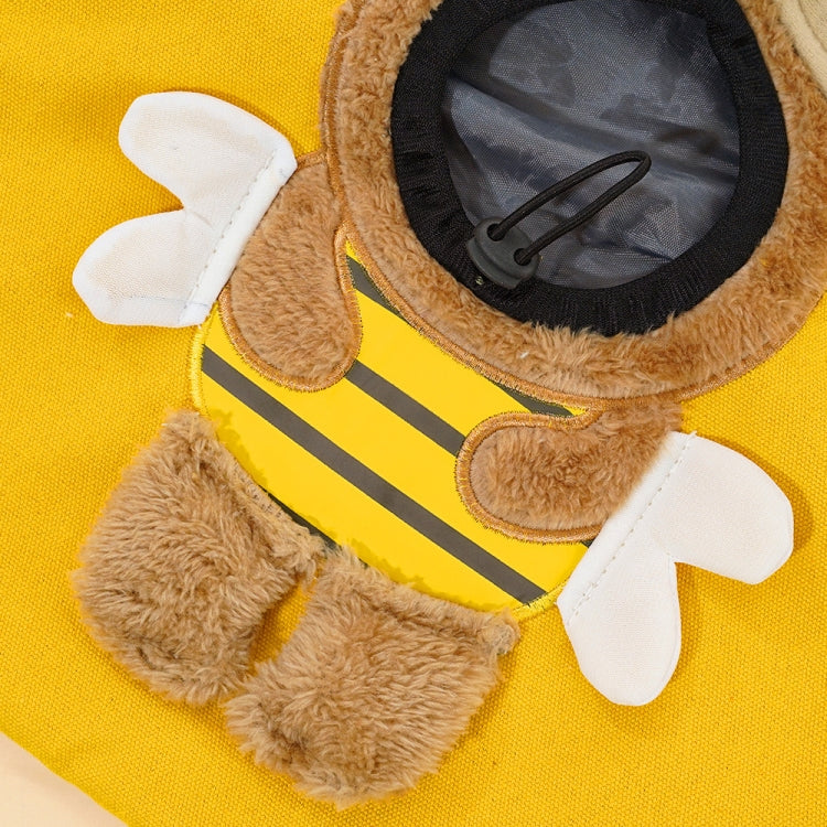 Pet Out Bag Crossbody Tote Cat Bag Small Dog Expandable Shoulder Bag, Size: M(Yellow Bee)