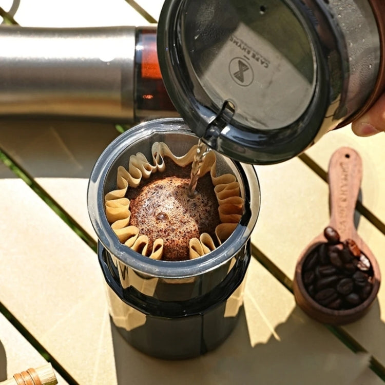 3 In 1 Pour Over Coffee Maker with Filter Cup for Camping Travel Office With Bag Gradient Black