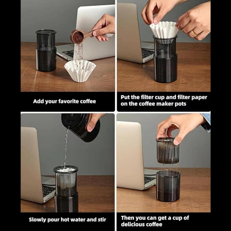 3 In 1 Pour Over Coffee Maker with Filter Cup for Camping Travel Office With Bag Aqua Green