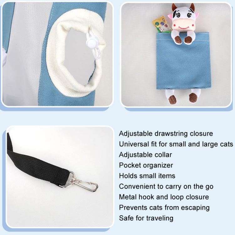 Handheld Large Capacity Breathable Exposed Canvas Cat Bag Outdoor Portable Pet Bag(Green)
