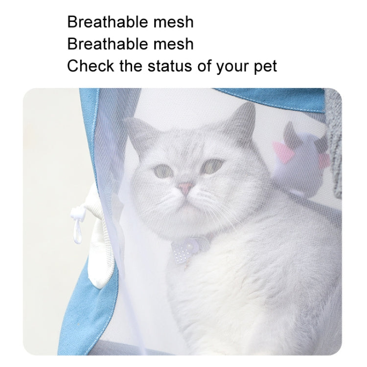 Handheld Large Capacity Breathable Exposed Canvas Cat Bag Outdoor Portable Pet Bag(Green)