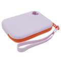 Silicone Storage Bag Portable Key Card Package Waterproof Dustproof Data Earphone Mini Bag(Light Purple)