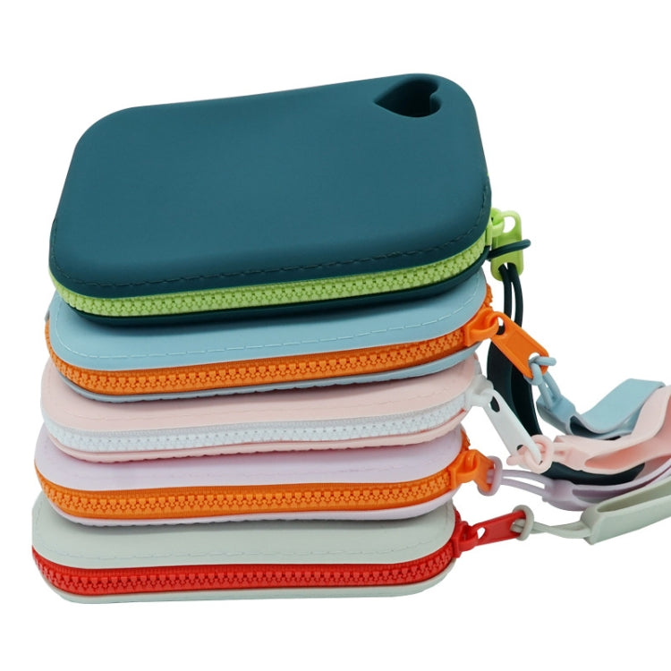 Silicone Storage Bag Portable Key Card Package Waterproof Dustproof Data Earphone Mini Bag(Dark Green)