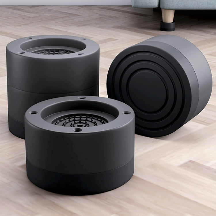 Washing Machine Base Non-Slip Heightening Fixed Shock-Absorbing Foot Pads, Color: Black 6cm