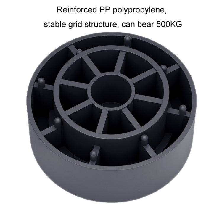 Washing Machine Base Non-Slip Heightening Fixed Shock-Absorbing Foot Pads, Color: Black 3.5cm