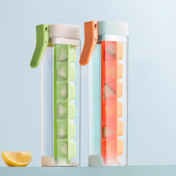 Press Type Home DIY Ice Cube Mold Ice Maker Ice Storage Box(Pearl White)