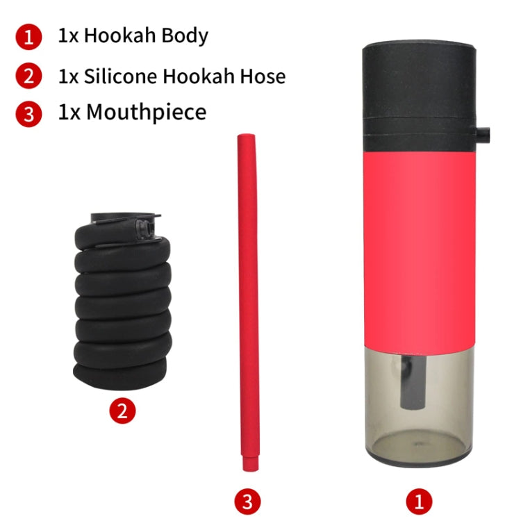 Removable And Washable Portable Hookahs Household And Car Water Pipe Cup(Red)