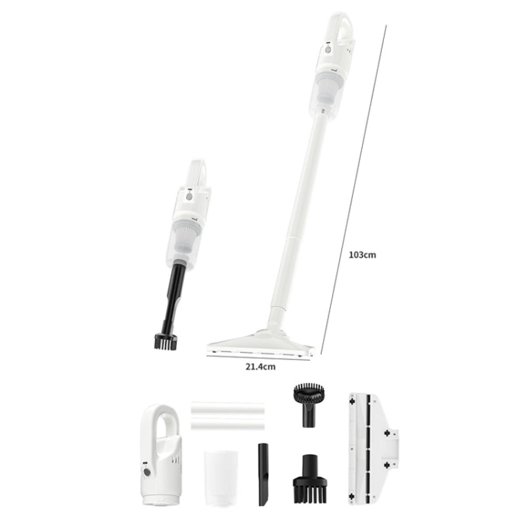 3 In 1 Home Car Handheld Wireless High-Power Vacuum Cleaner(White)