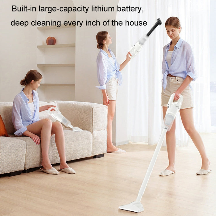3 In 1 Home Car Handheld Wireless High-Power Vacuum Cleaner(White)