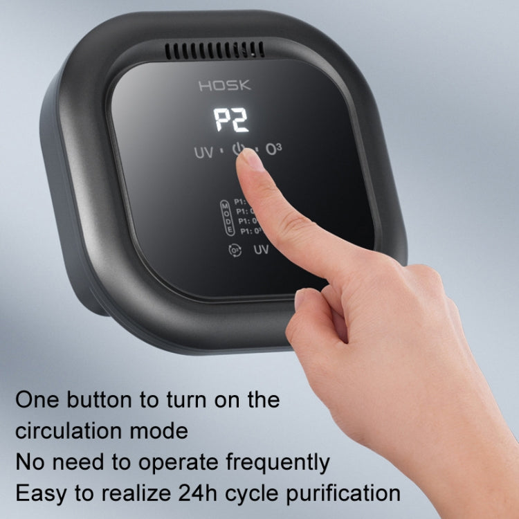 HOSK XT-01 UV Pet Air Purifier Household Deodorant Ozone Generator, Size: USB Plug(Black)