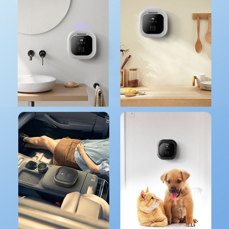 HOSK XT-01 UV Pet Air Purifier Household Deodorant Ozone Generator, Size: Charging(Black)