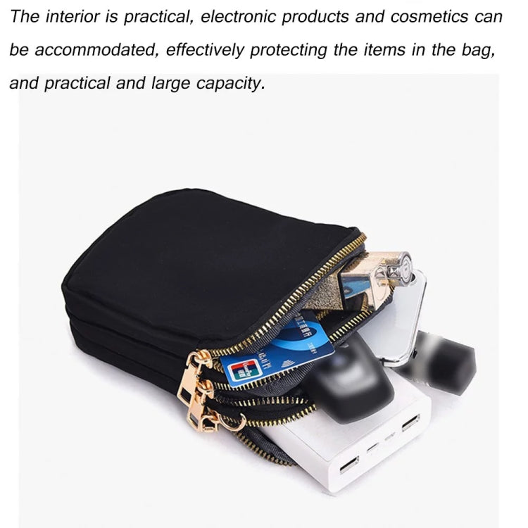 Crossbody Mobile Phone Bag Mini Vertical Coin Purse For Women Back Headphone Hole Design(Black Balloon)
