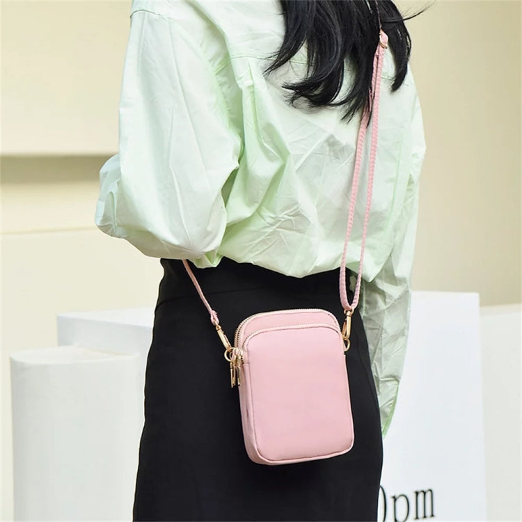 Crossbody Mobile Phone Bag Mini Vertical Coin Purse For Women Back Headphone Hole Design(Black)