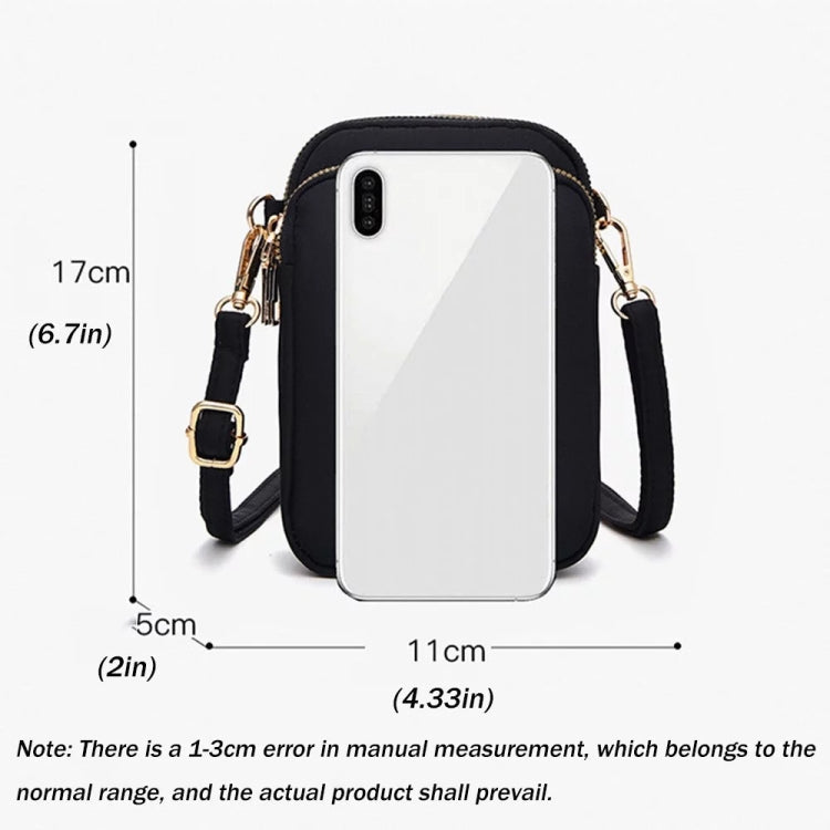 Crossbody Mobile Phone Bag Mini Vertical Coin Purse For Women Back Headphone Hole Design(Black Balloon)