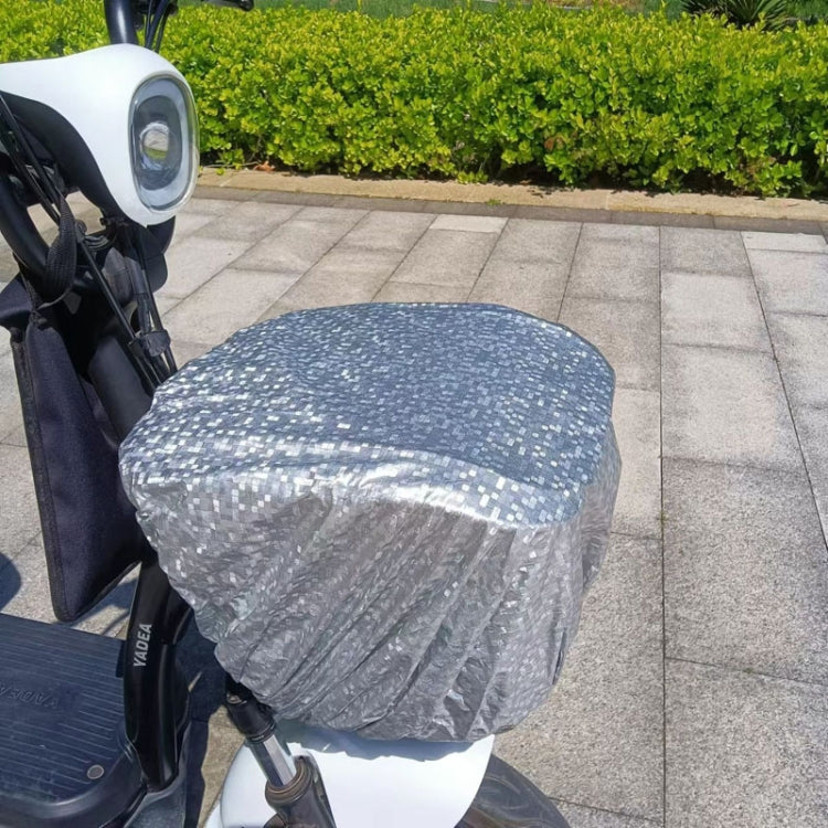 Battery Car Front Basket Rain Cover Bicycle Basket Waterproof Bag Universal, Size: Super Large(Silver)
