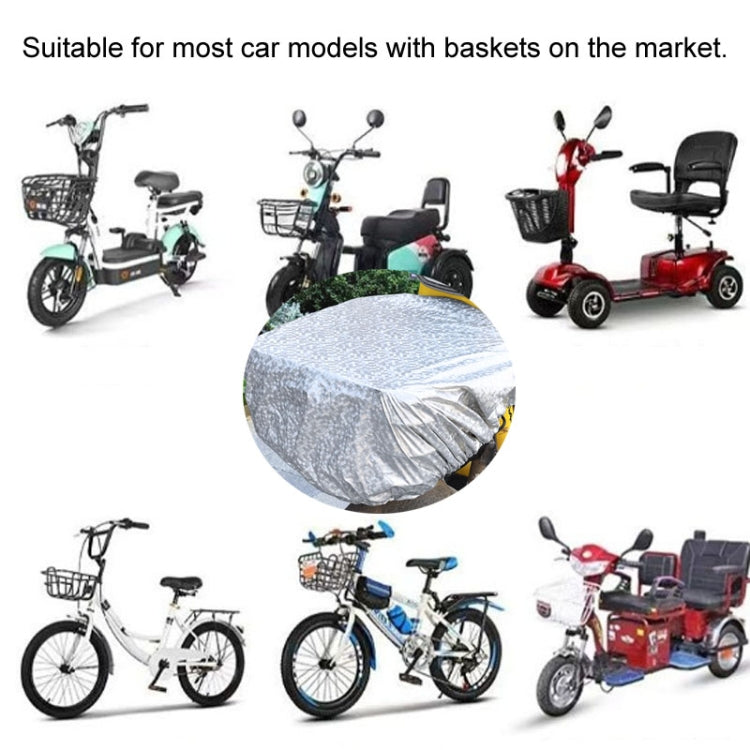 Battery Car Front Basket Rain Cover Bicycle Basket Waterproof Bag Universal, Size: Super Large(Purple)