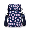 Printed Crossbody Mobile Phone Bag Mini Wallet With Arm Band, Style: Heart