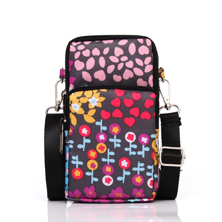 Printed Crossbody Mobile Phone Bag Mini Wallet With Arm Band, Style: Small Tree Bud