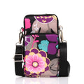 Printed Crossbody Mobile Phone Bag Mini Wallet With Arm Band, Style: Purple Seal