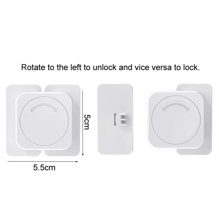 Multifunctional Baby Anti-pinch Door Latch Drawer Refrigerator Child Safety Lock(White)