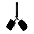2-in-1 Portable Wrist Bag Card Holder Mini Coin Storage Bag(Black/Black)