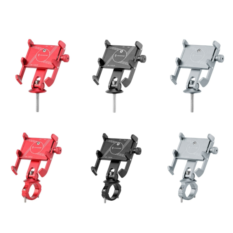 JOHORSE Bicycle Shockproof Mobile Phone Holder Motorcycle Riding Equipment, Color: Stem Red