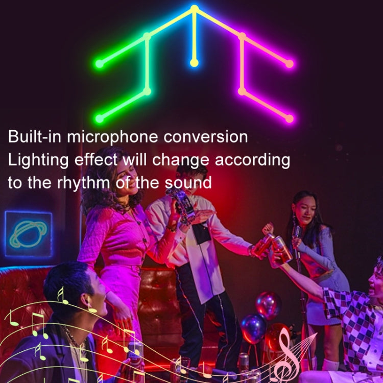 JSK-P26 Smart WiFi Bluetooth Version RGB Direct Illumination Phantom Splicing Light, Support Amazon Alexa / Google Assistant / DuerOS, Style: 9 Sections+US Plug Adapter(White)
