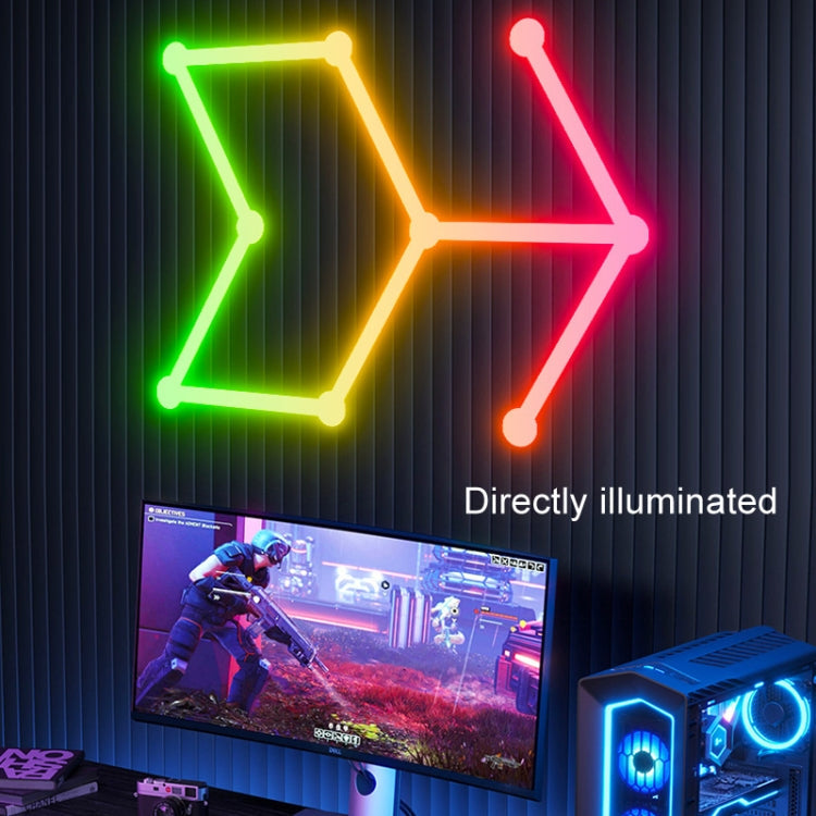 JSK-P26 Smart WiFi Bluetooth Version RGB Direct Illumination Phantom Splicing Light, Support Amazon Alexa / Google Assistant / DuerOS, Style: 9 Sections+EU Plug Adapter(White)