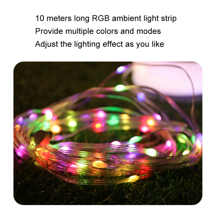 JSK-L20 Outdoor Camping Lamp LED Tent Atmosphere Light String(Black)