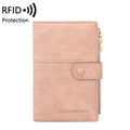 RFID Anti-theft Multi-card Slot Document Bag Multifunctional Zipper Travel Passport Bag(Pink)