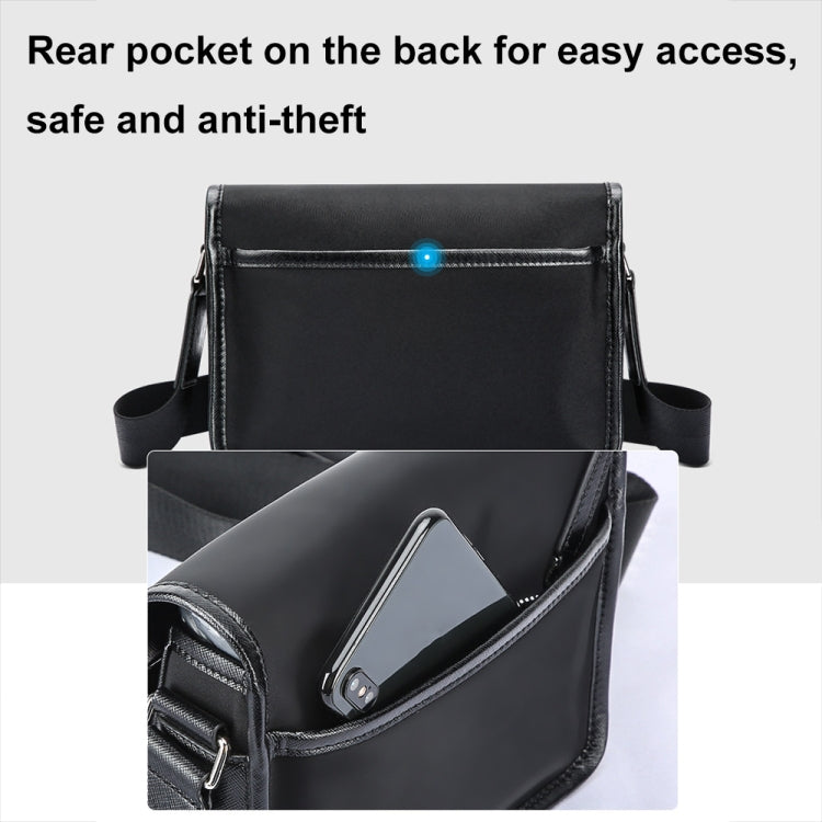 Bopai 11-69231 Multifunctional Leisure Commuting Waterproof Crossbody Shoulder Bag(Black)