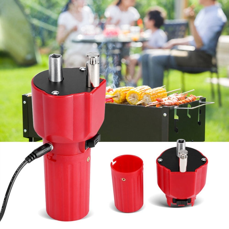 16.5 x 6.3 x 7cm Outdoor Picnic Grill Rotary Motor Barbecue Motor Bracket Accessories With USB Wire