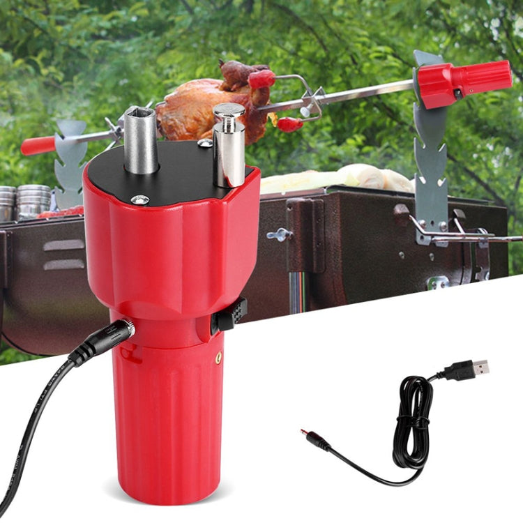 16.5 x 6.3 x 7cm Outdoor Picnic Grill Rotary Motor Barbecue Motor Bracket Accessories With USB Wire
