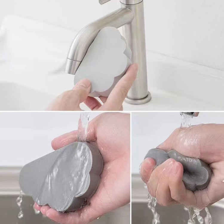 Clouds Type Absorbent Sponge Cleaner Bathroom Washbasin Limescale Preventive Cleaning Brush(Gray)